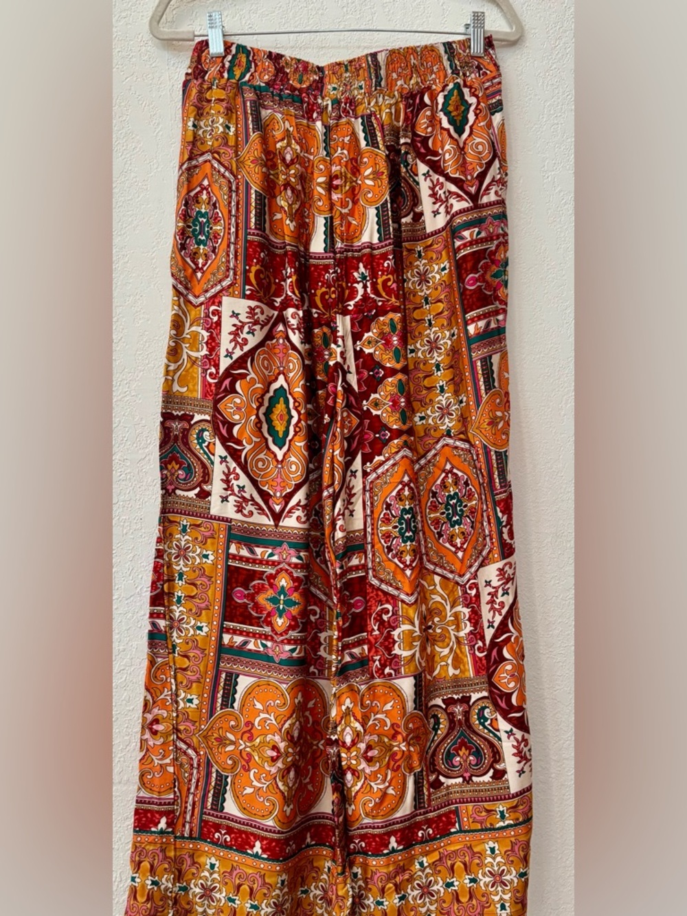 Haute Hippie multicolor geometric print high waisted wide leg palazzo pant - Picture 15 of 15